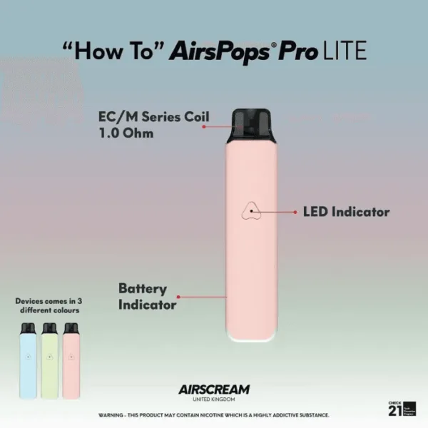 AIRSCREAM AIRSPOPS PRO LITE 氣泡電子煙主機官網：圖片 3